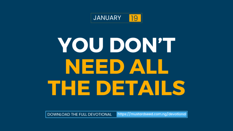 You Don’t Need All The Details
