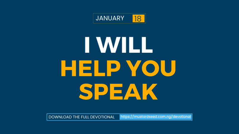 I Will Help You Speak