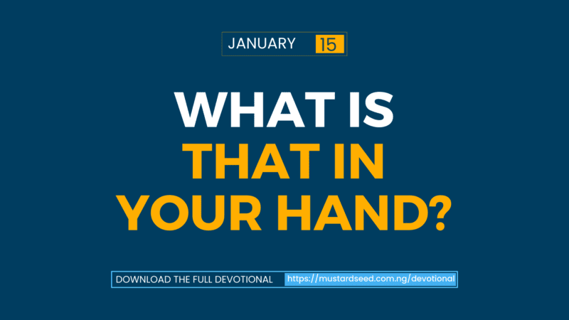 What is That in Your Hand?
