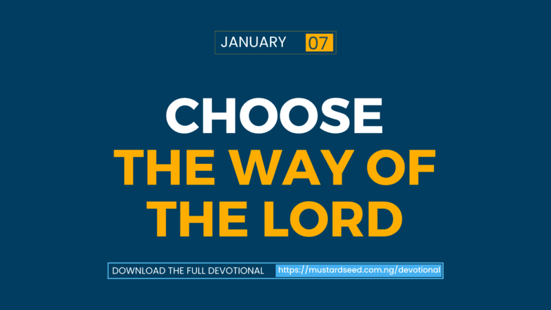 Choose the Way of the Lord