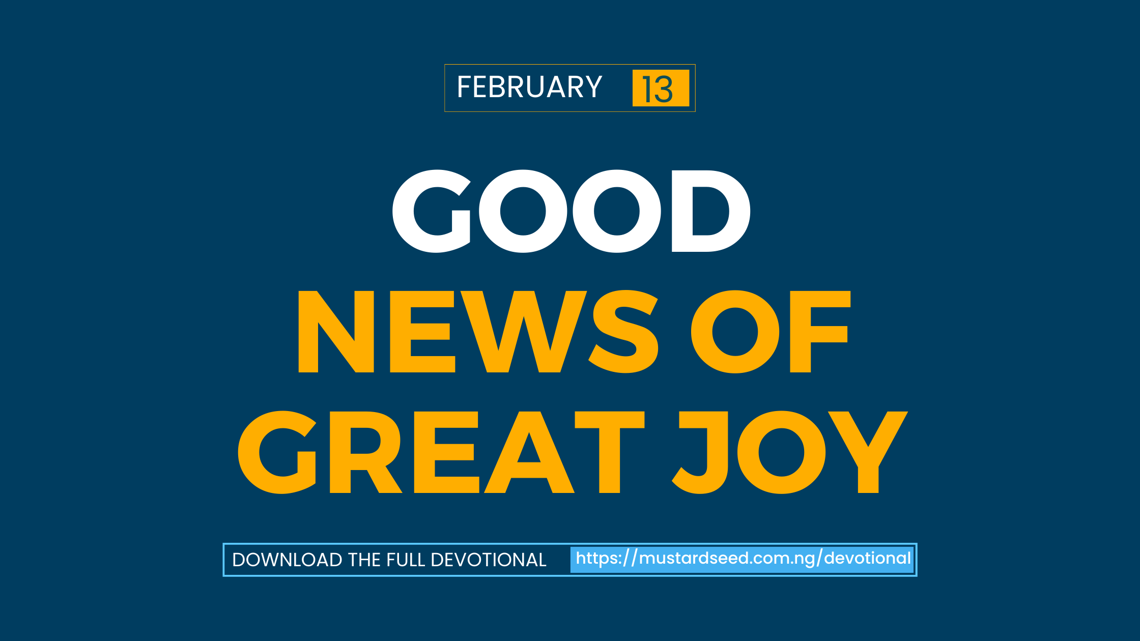 Good News of Great Joy