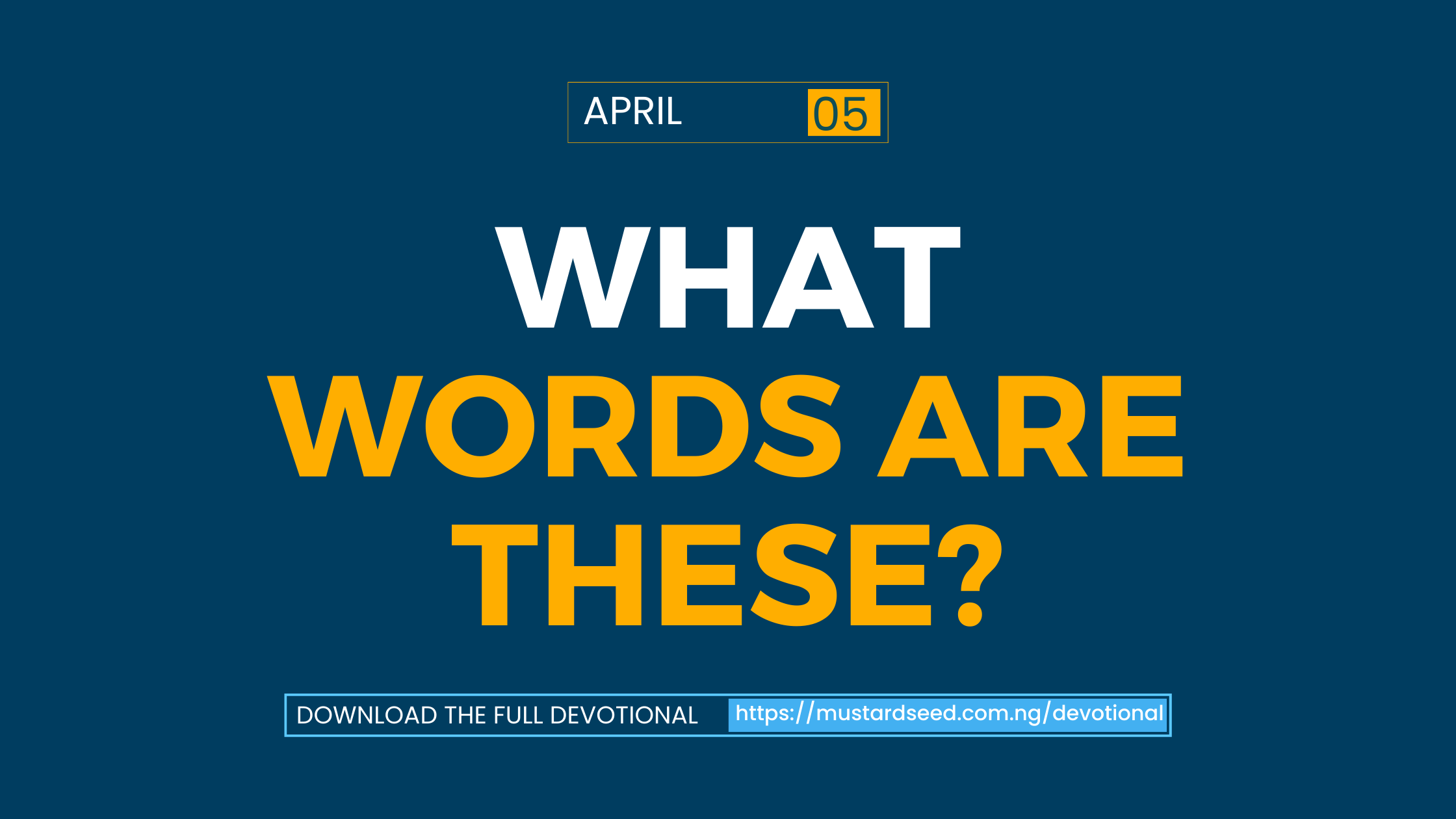 What Words are These?