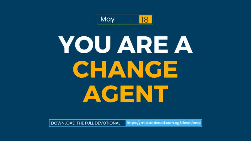 You are a Change Agent