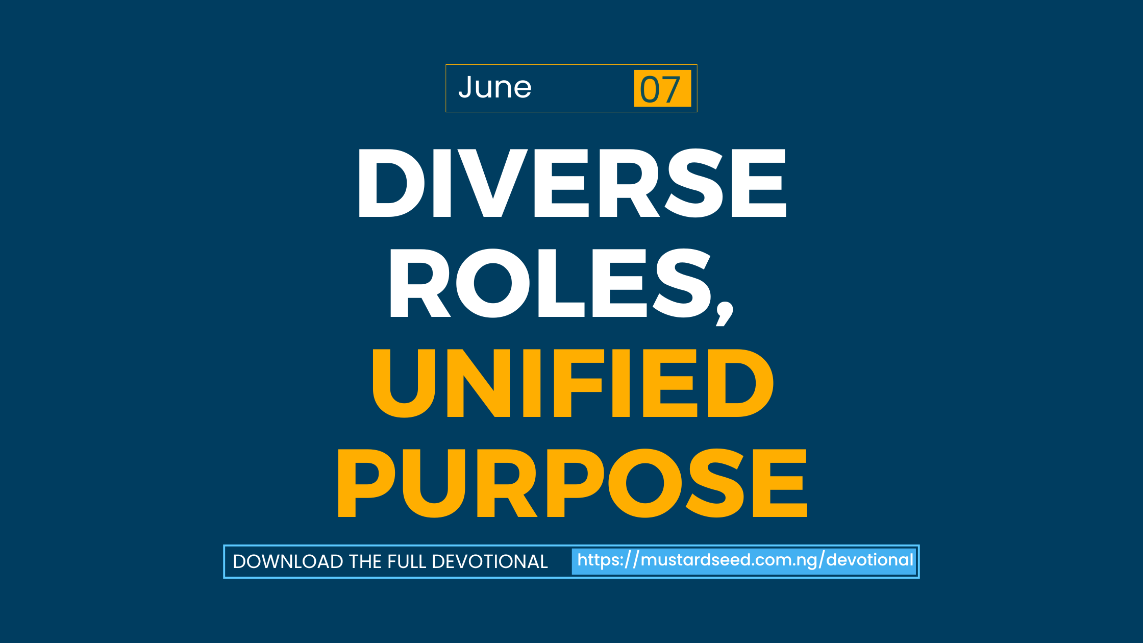 Diverse Roles, Unified Purpose