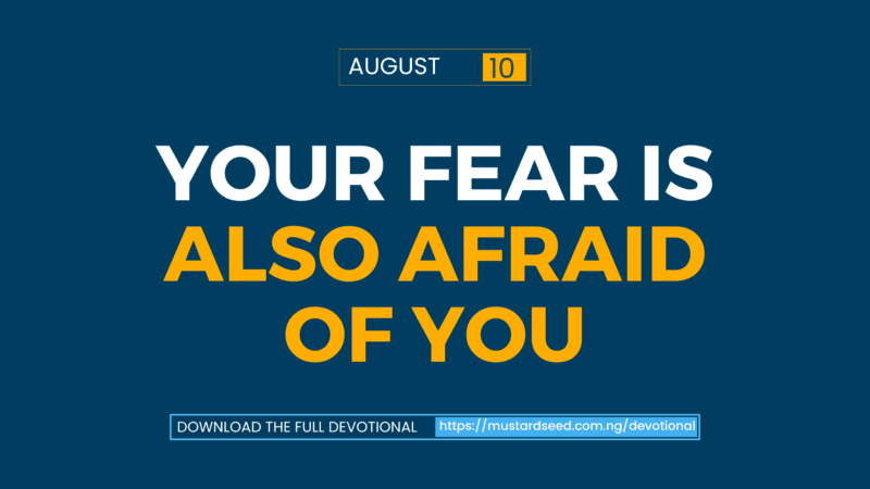 Your Fear Is Also Afraid of You