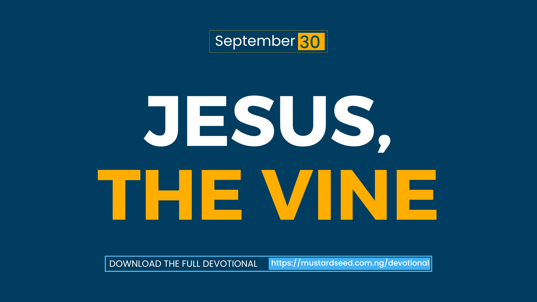 Jesus, the Vine