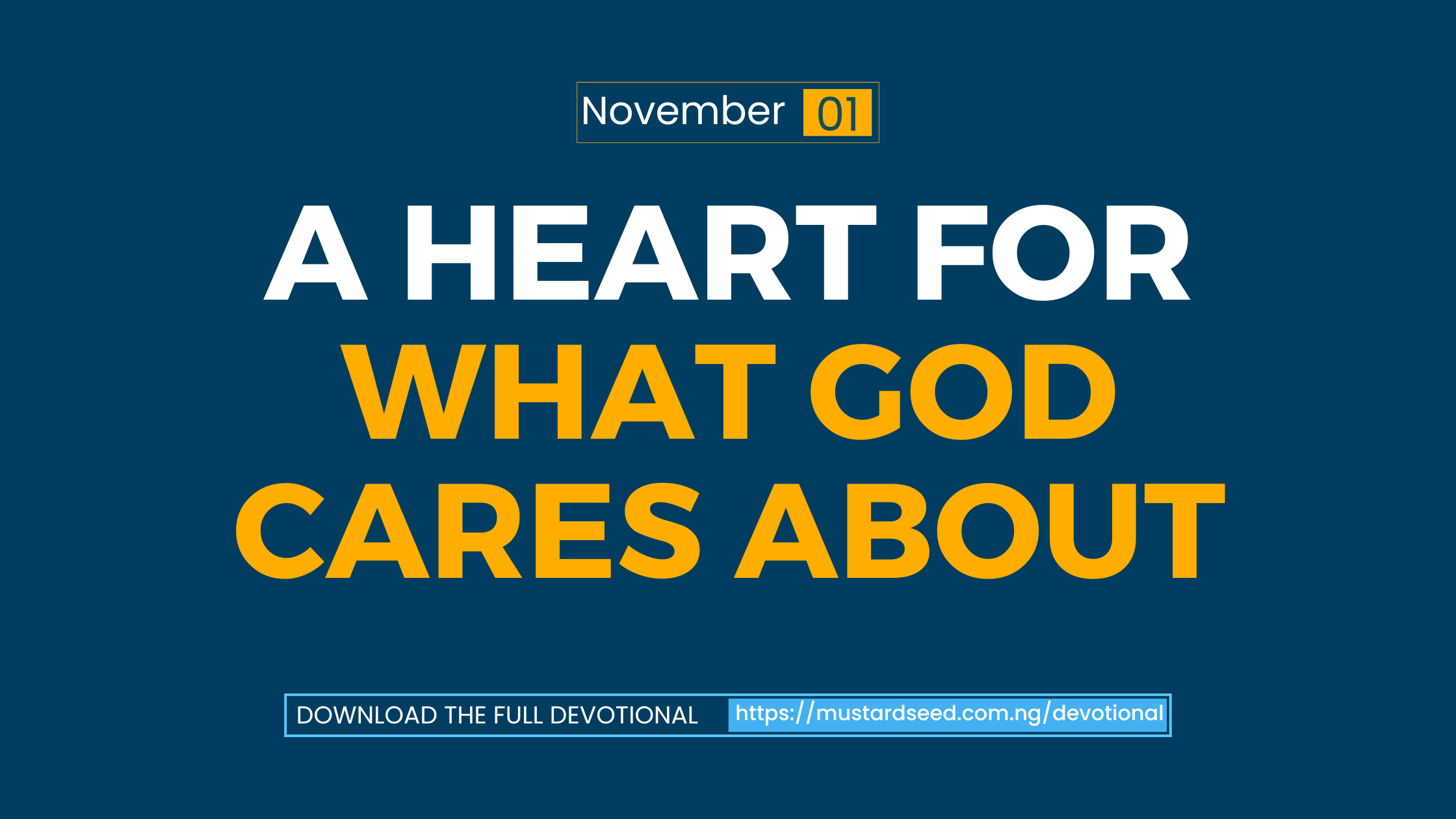 A Heart for What God Cares About