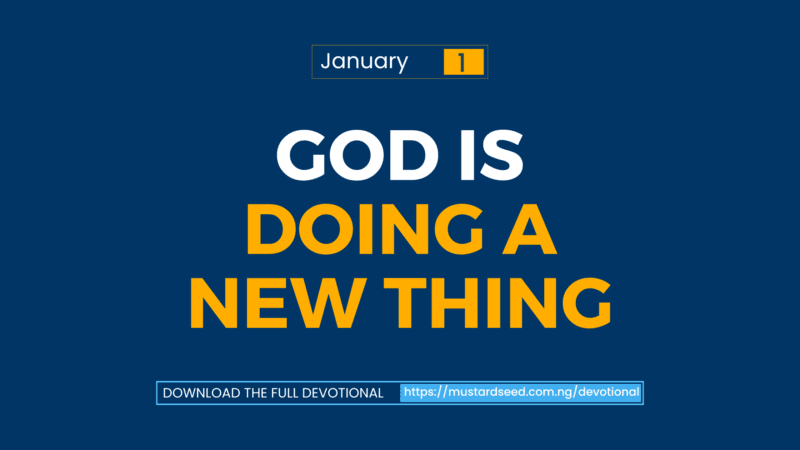 God Is Doing a New Thing