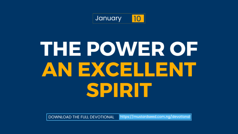 The Power of an Excellent Spirit