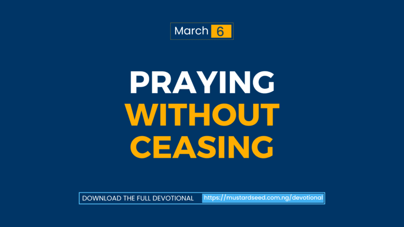 Praying Without Ceasing