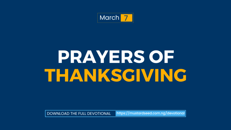 Prayers of Thanksgiving