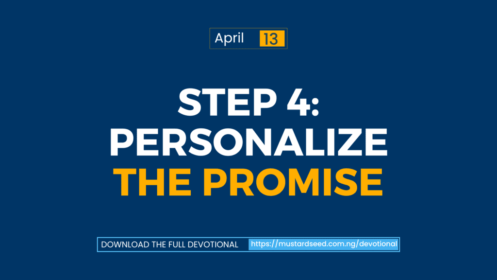 Step 4: Personalize The Promise - Mustard Seed