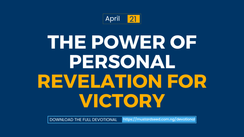 Personal Revelation for Victory
