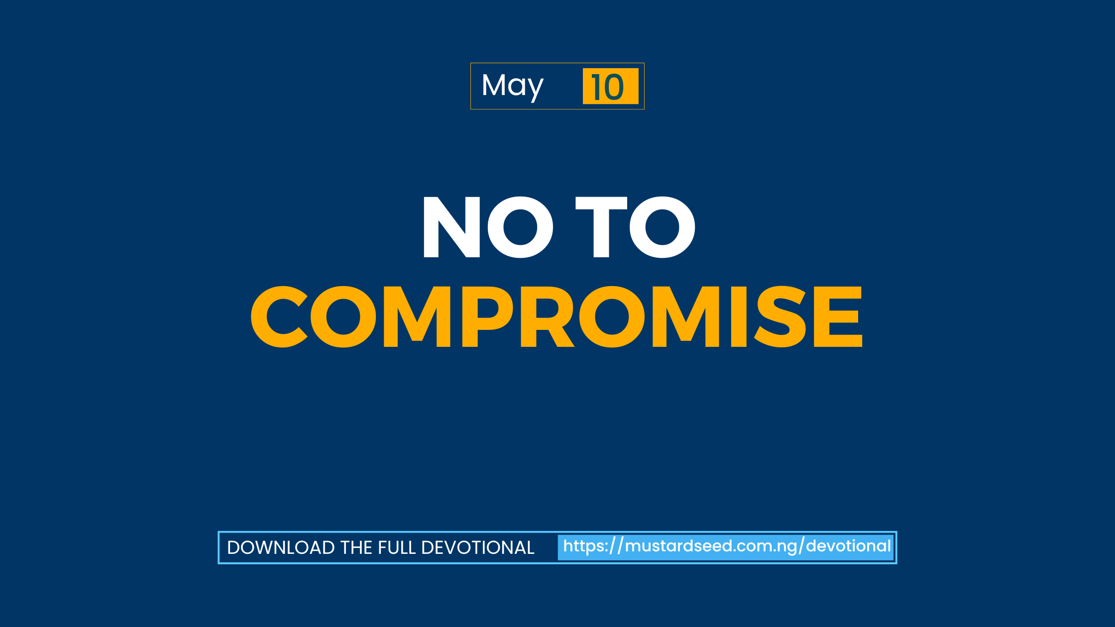 No to Compromise