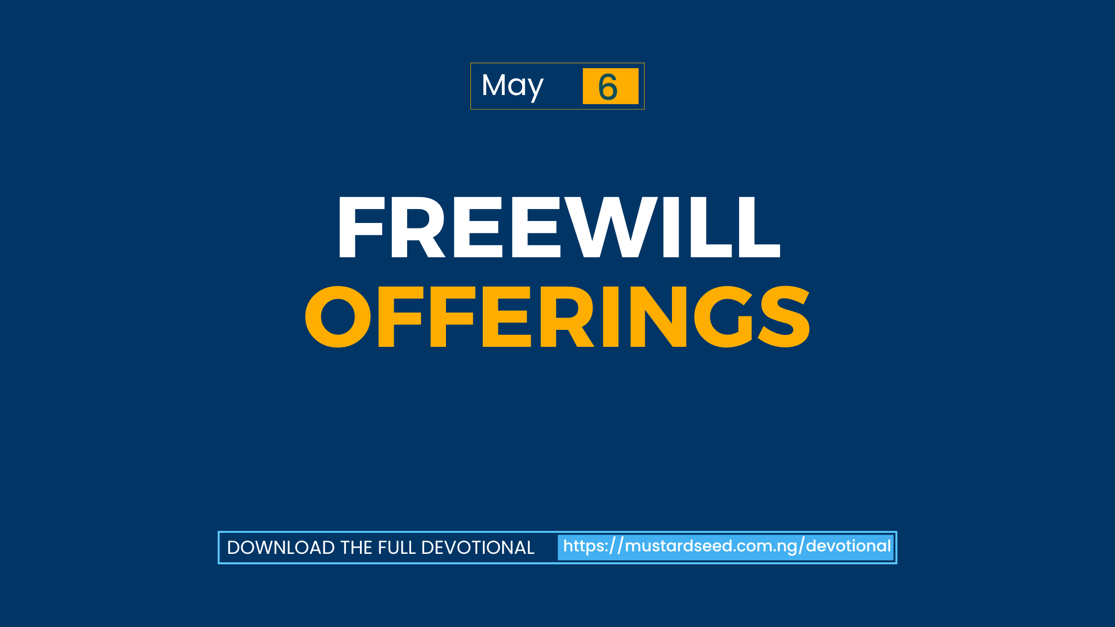 Freewill Offerings