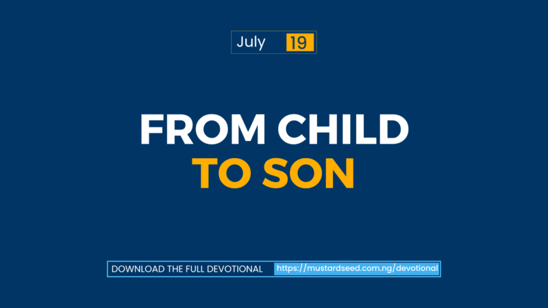 From Child to Son: Moving from Consumption to Contribution
