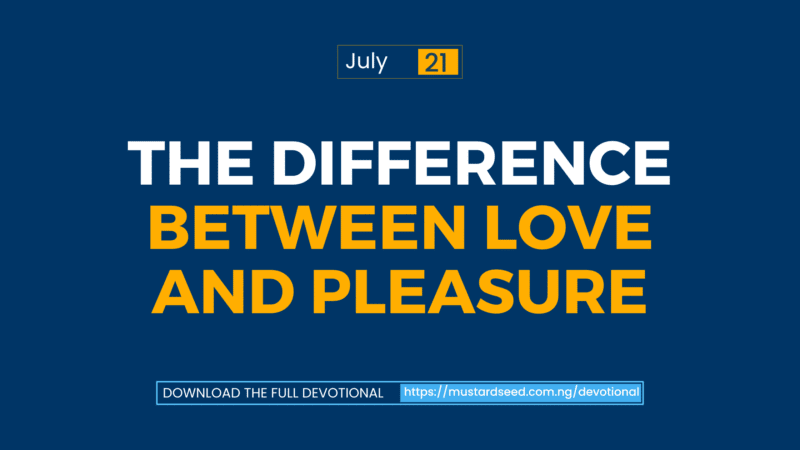 The Difference Between Love and Pleasure