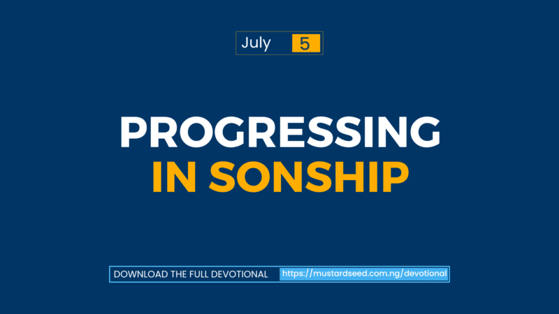 Progressing in Sonship