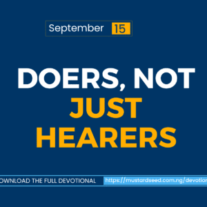 Doers, Not Just Hearers