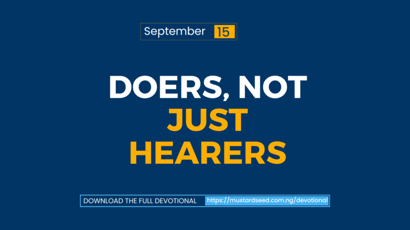 Doers, Not Just Hearers