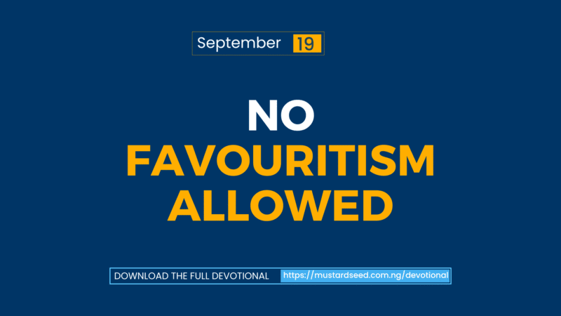 No Favouritism Allowed