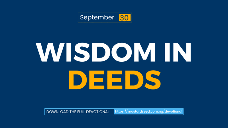 Wisdom in Deeds