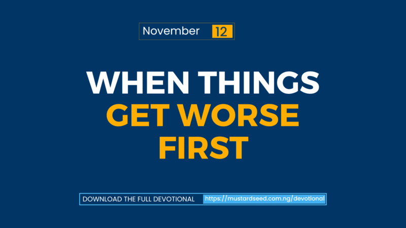 When Things Get Worse First