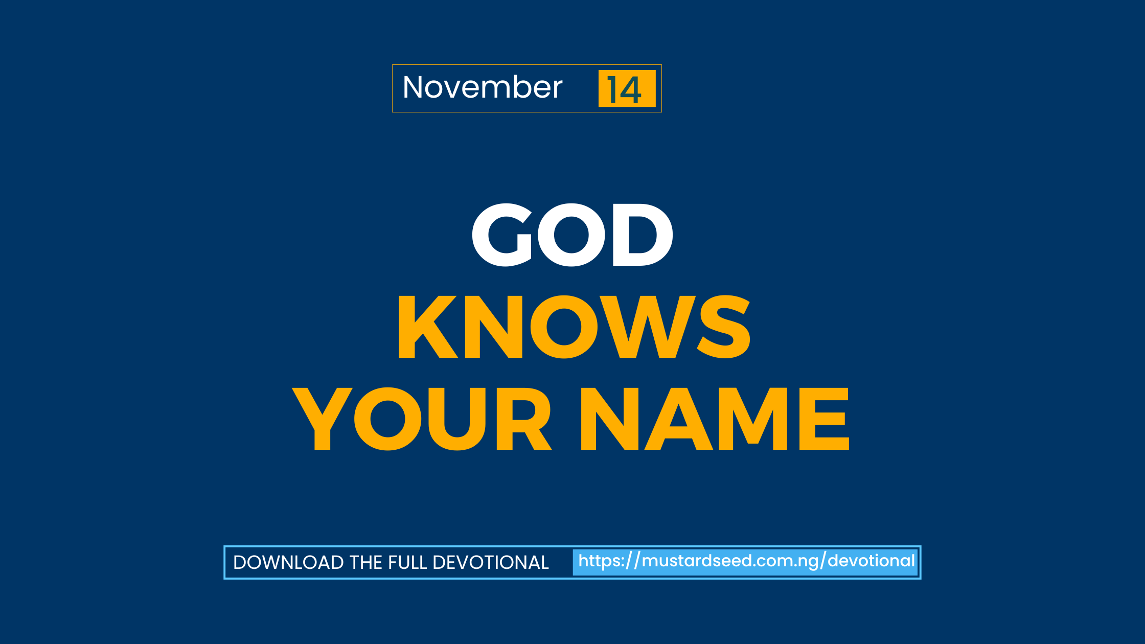 God Knows Your Name