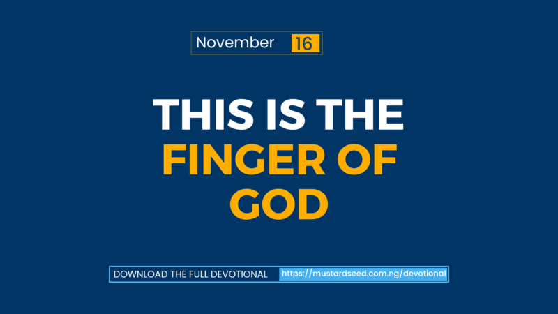This Is the Finger of God