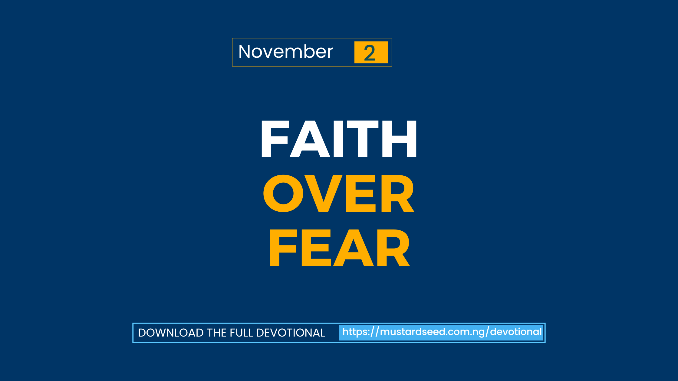 Faith Over Fear