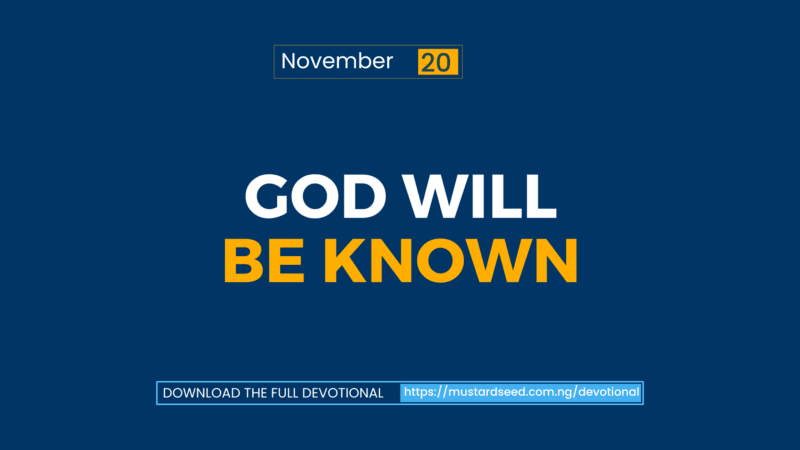 God Will Be Known