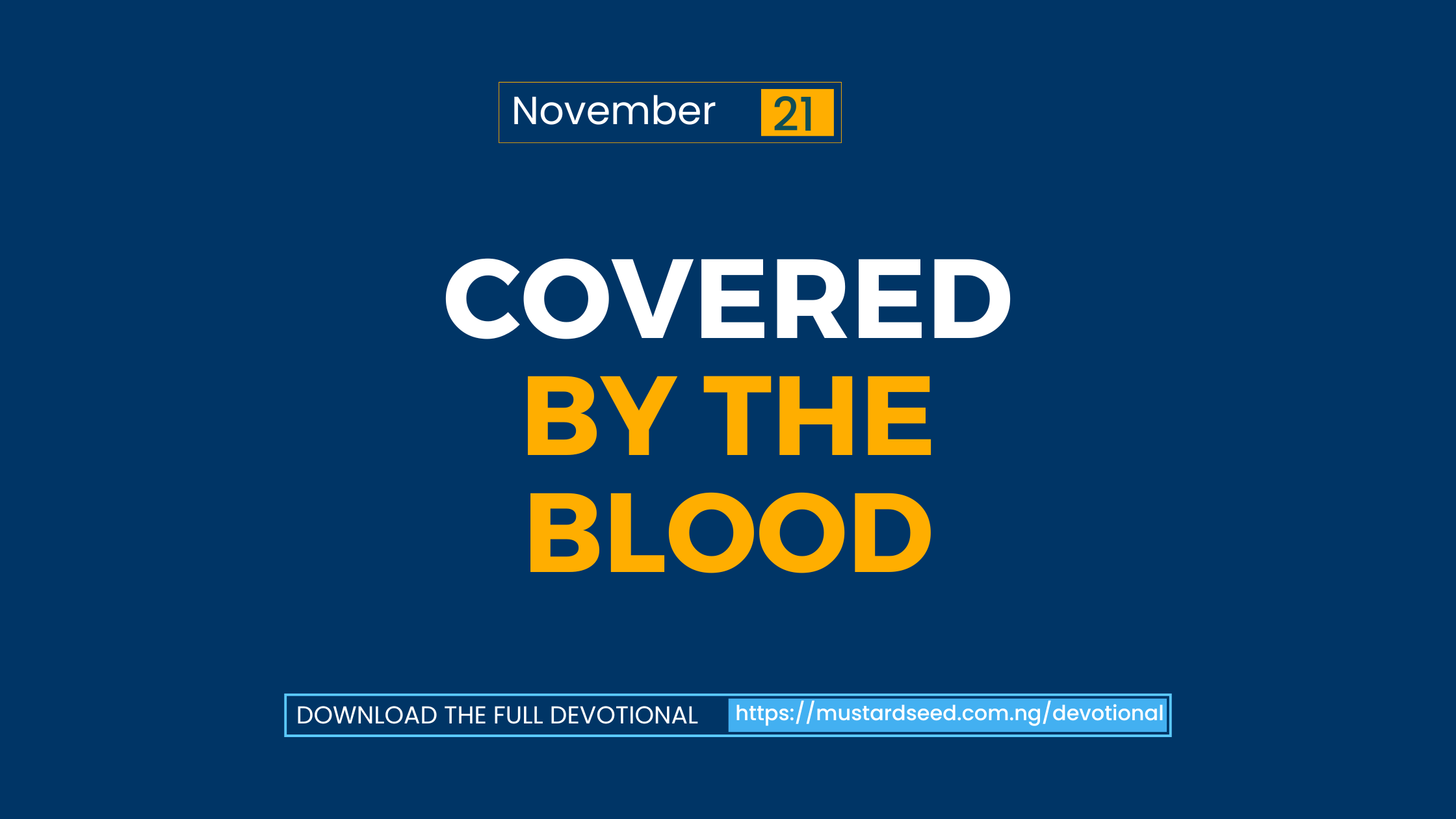 Covered by the Blood