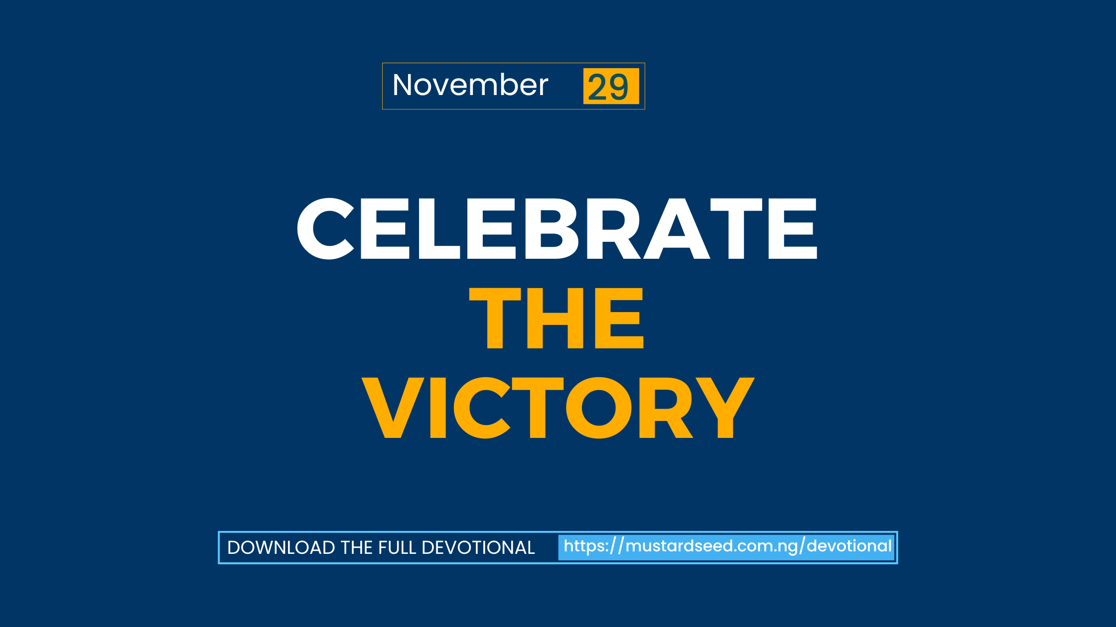 Celebrate the Victory