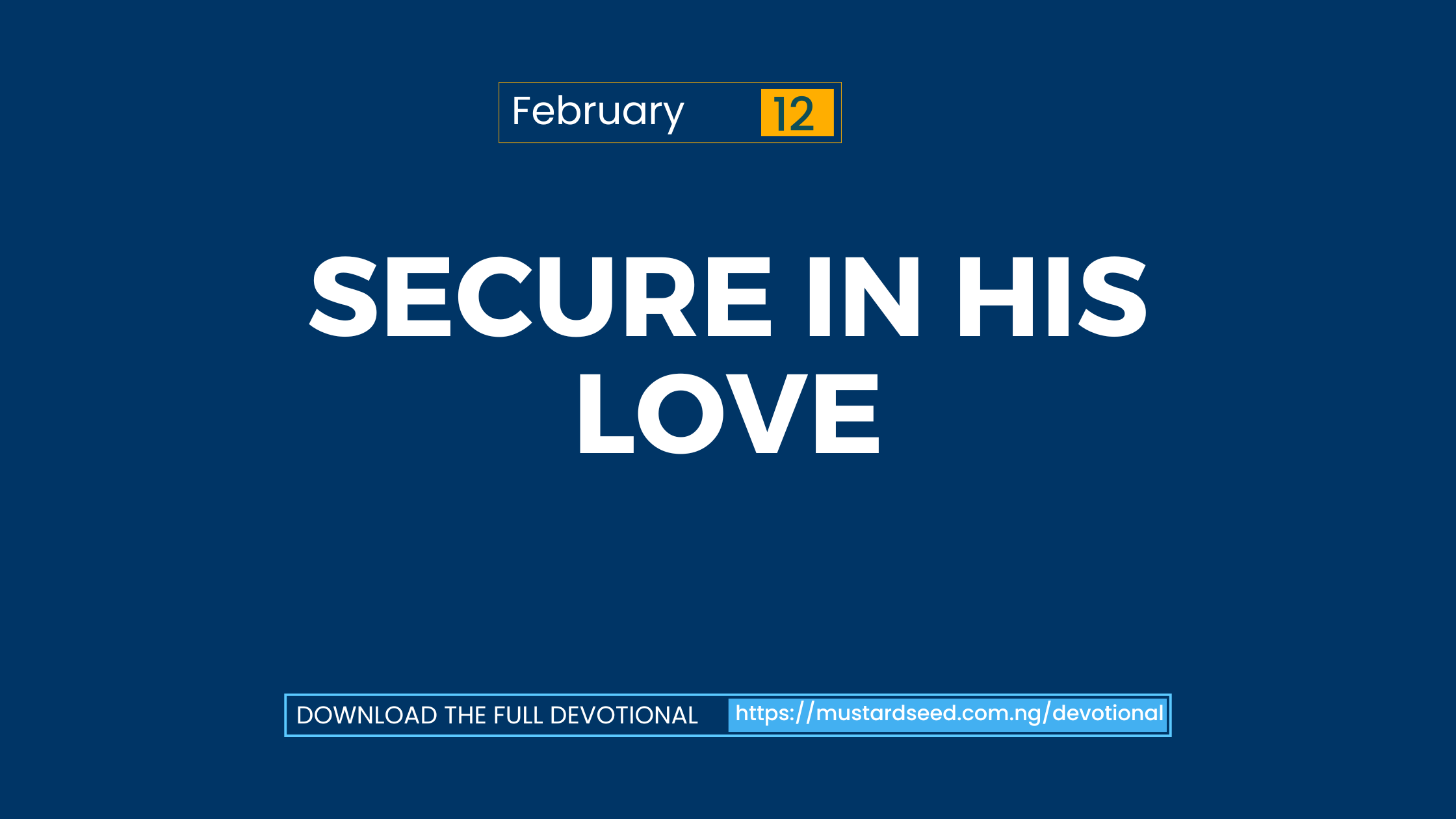 Secure in His Love