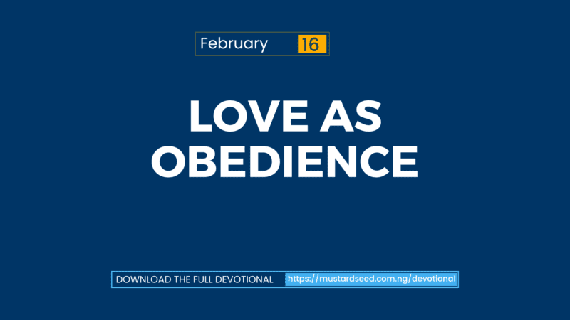 Love as Obedience