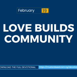 Love Builds Community