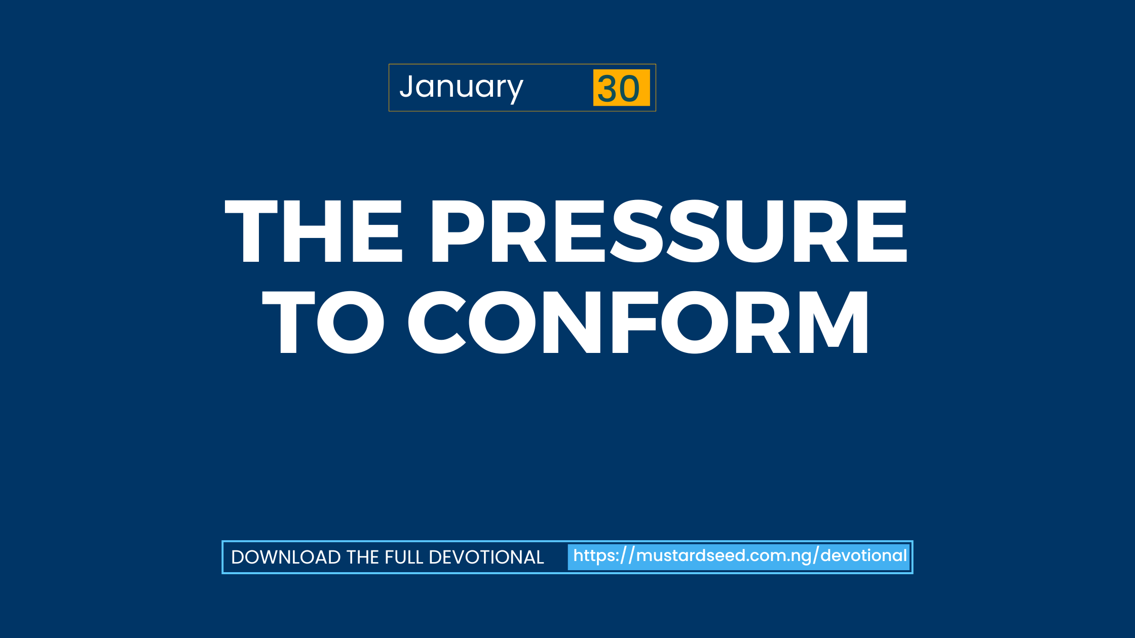 The Pressure to Conform