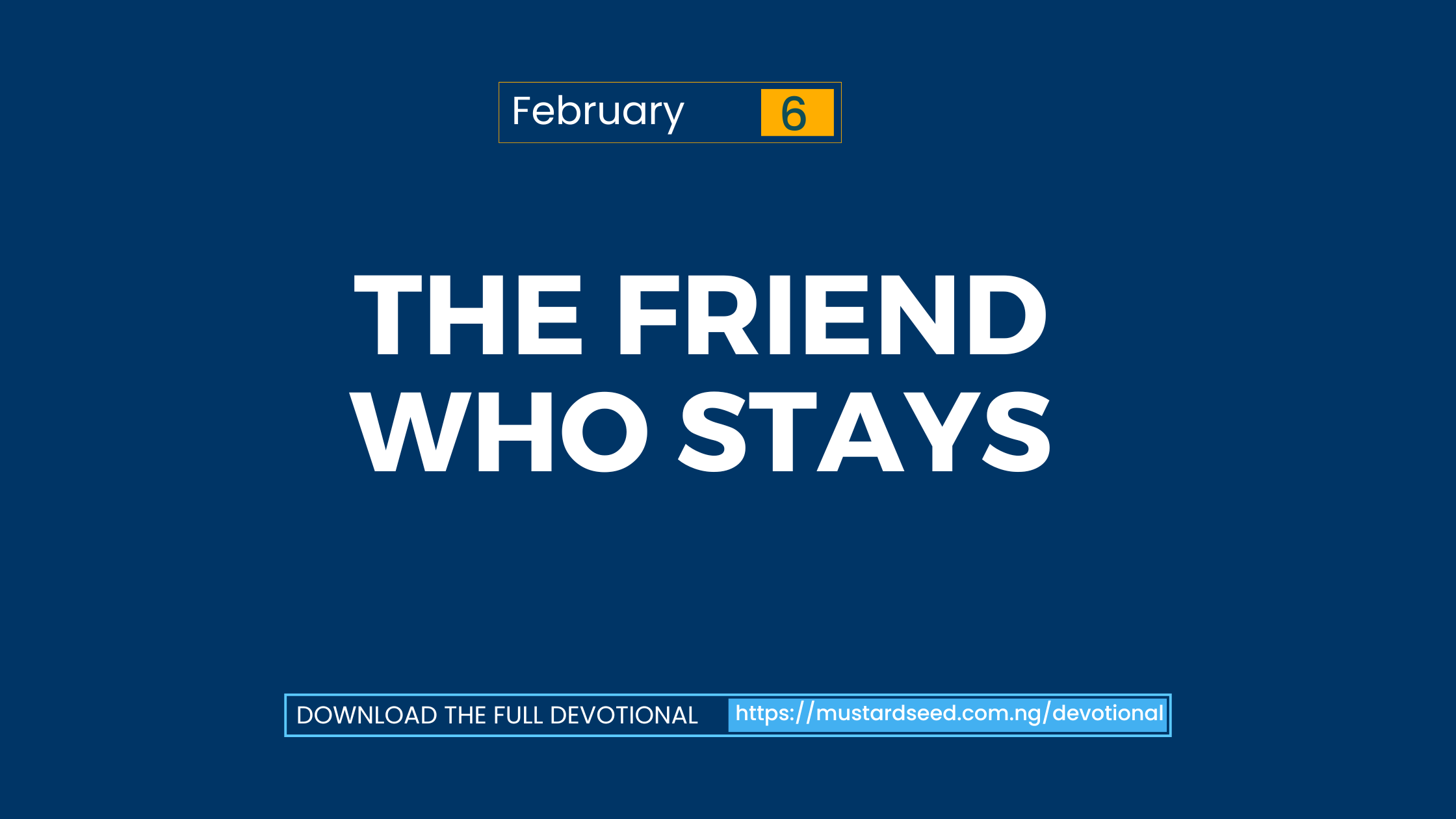 The Friend Who Stays