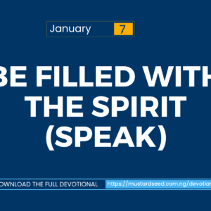 Be Filled With the Spirit (Speak)
