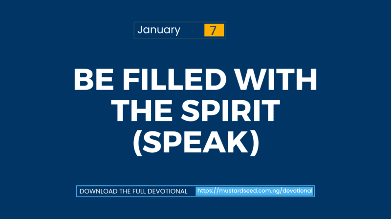 Be Filled With the Spirit (Speak)
