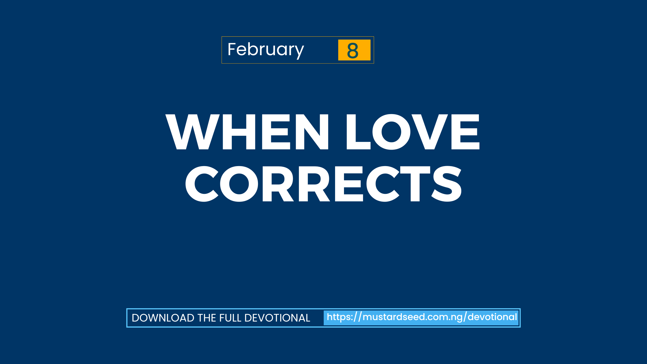 When Love Corrects
