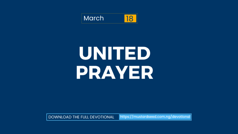 March 18: United Prayer