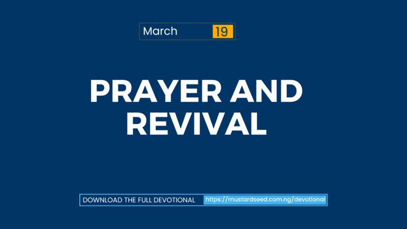 March 19: Prayer and Revival