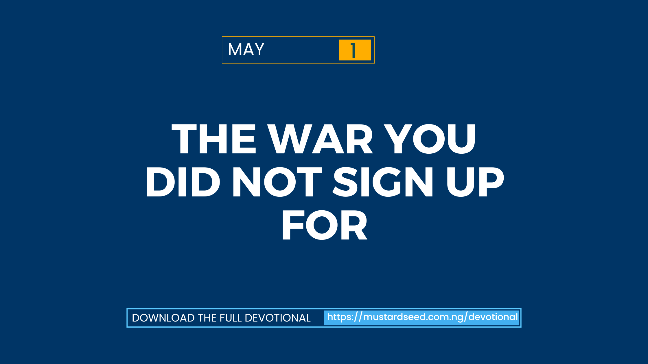 The War You Did Not Sign Up For