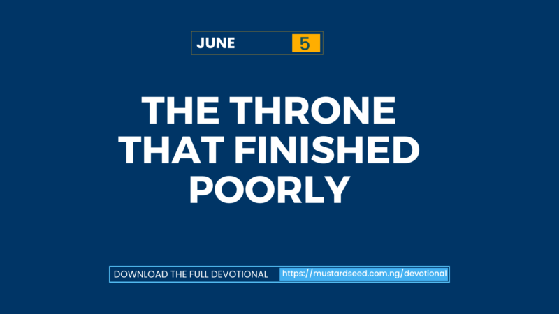 June 5: The Throne That Finished Poorly