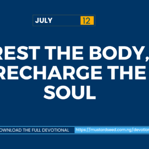 Rest the Body, Recharge the Soul
