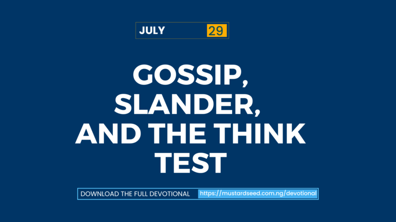 Gossip, Slander, and the THINK Test