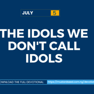 The Idols We Don’t Call Idols