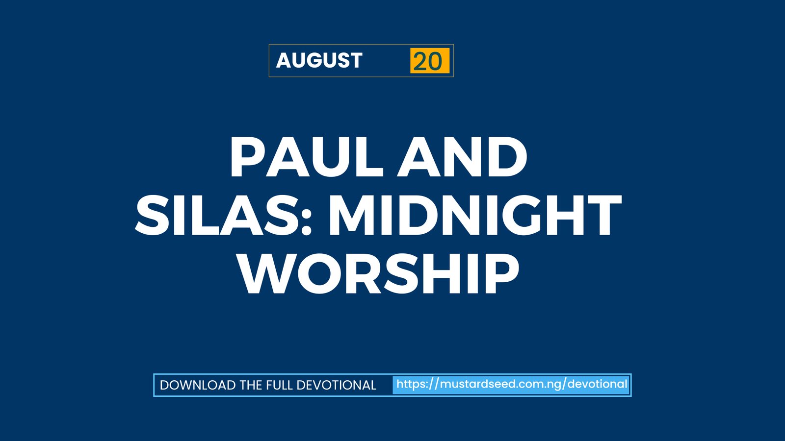 Paul and Silas: Midnight Worship
