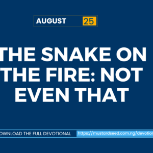 The Snake on the Fire: Not Even That